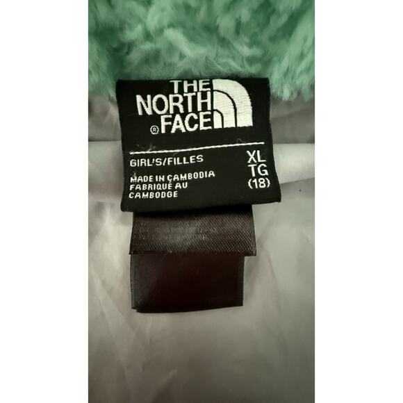 The North Face Laurel Fleece Full Zip Jacket Mint Green Youth Kids Girl’s XL 18 - Picture 9 of 11